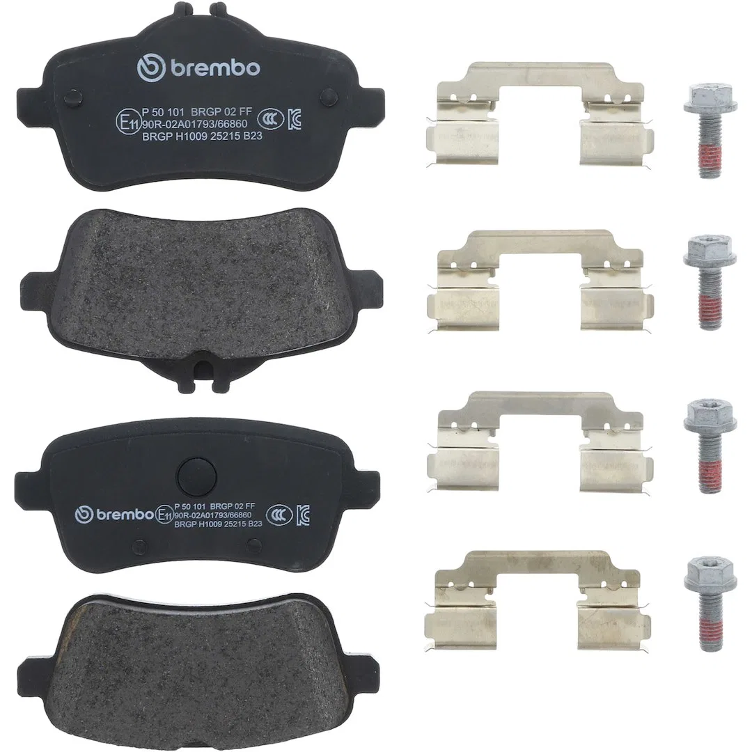 P50101 – BREMBO Brake Pad, FMSI Number D1630-8880 Low-Metallic Set Of 4 With Hardware